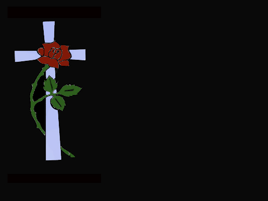 lápida barata Cruz y rosa roja